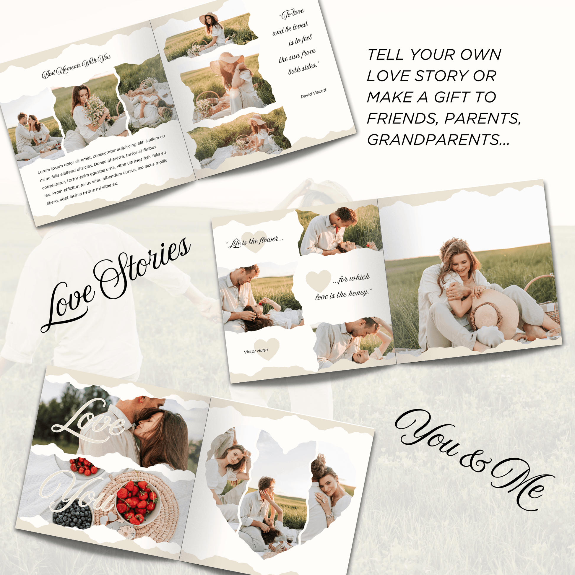 Canva Templates - You & Me Love Story - Photo Book | SHALMIAK