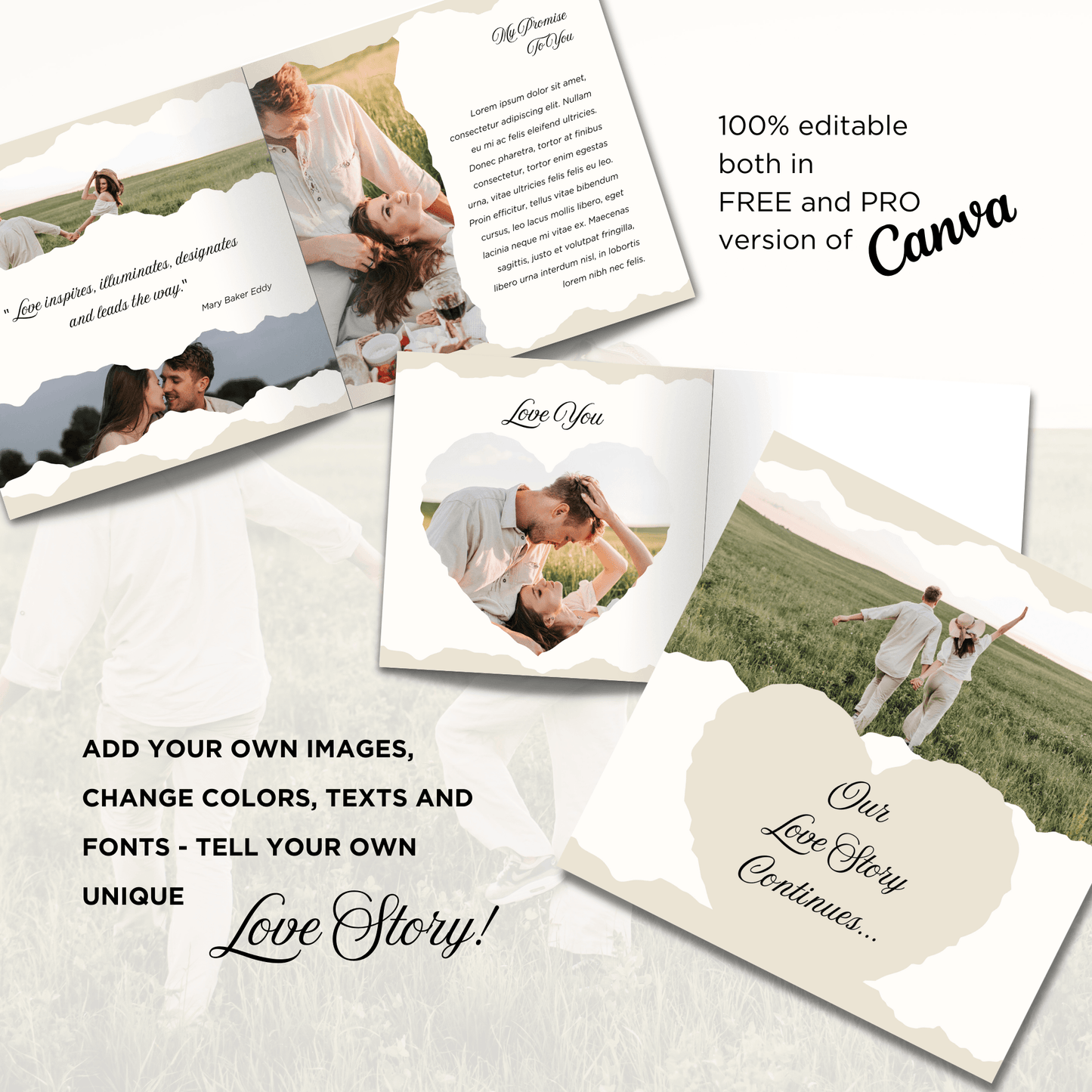 Canva Templates - You & Me Love Story - Photo Book | SHALMIAK