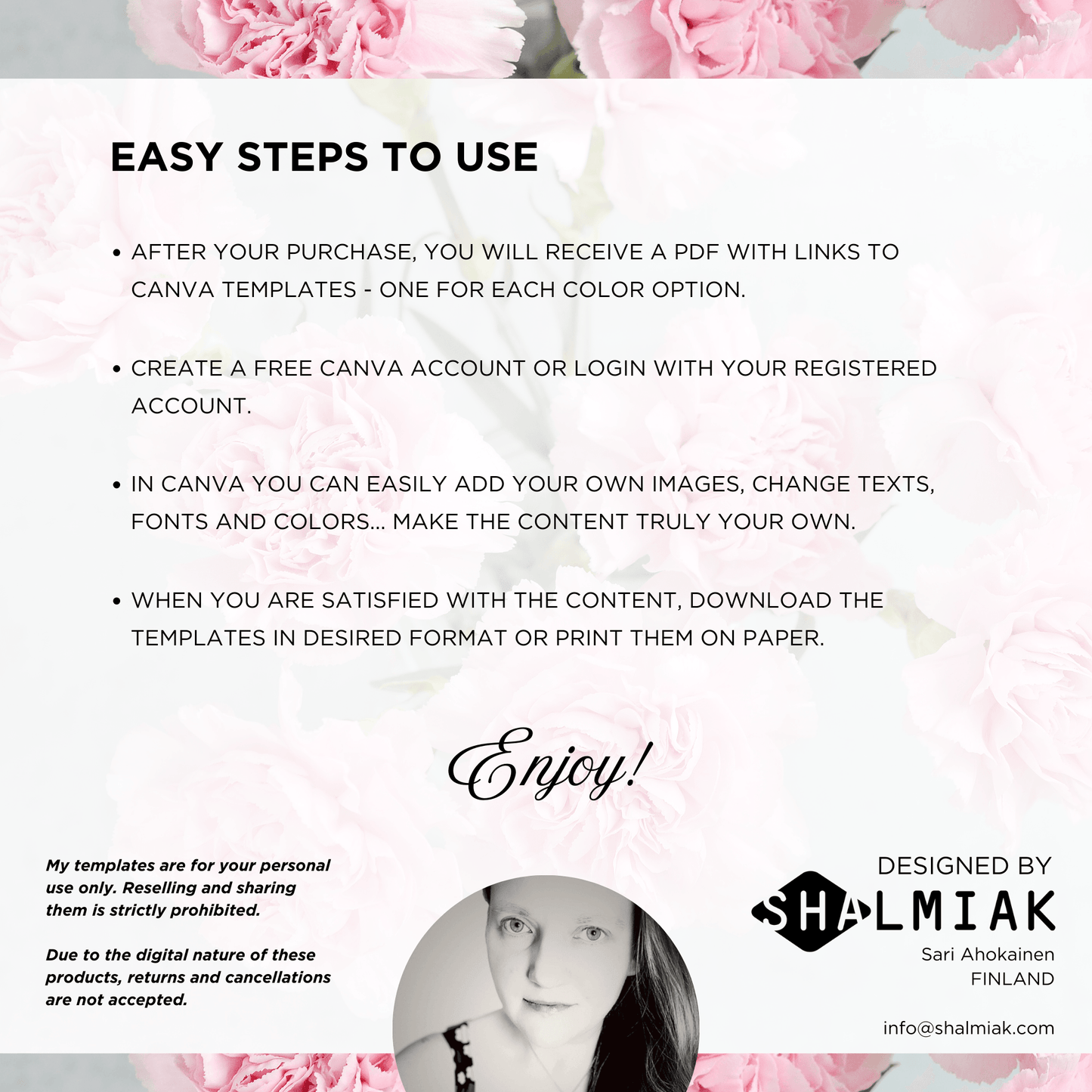 Canva Templates - 2 Page Media Kit | SHALMIAK