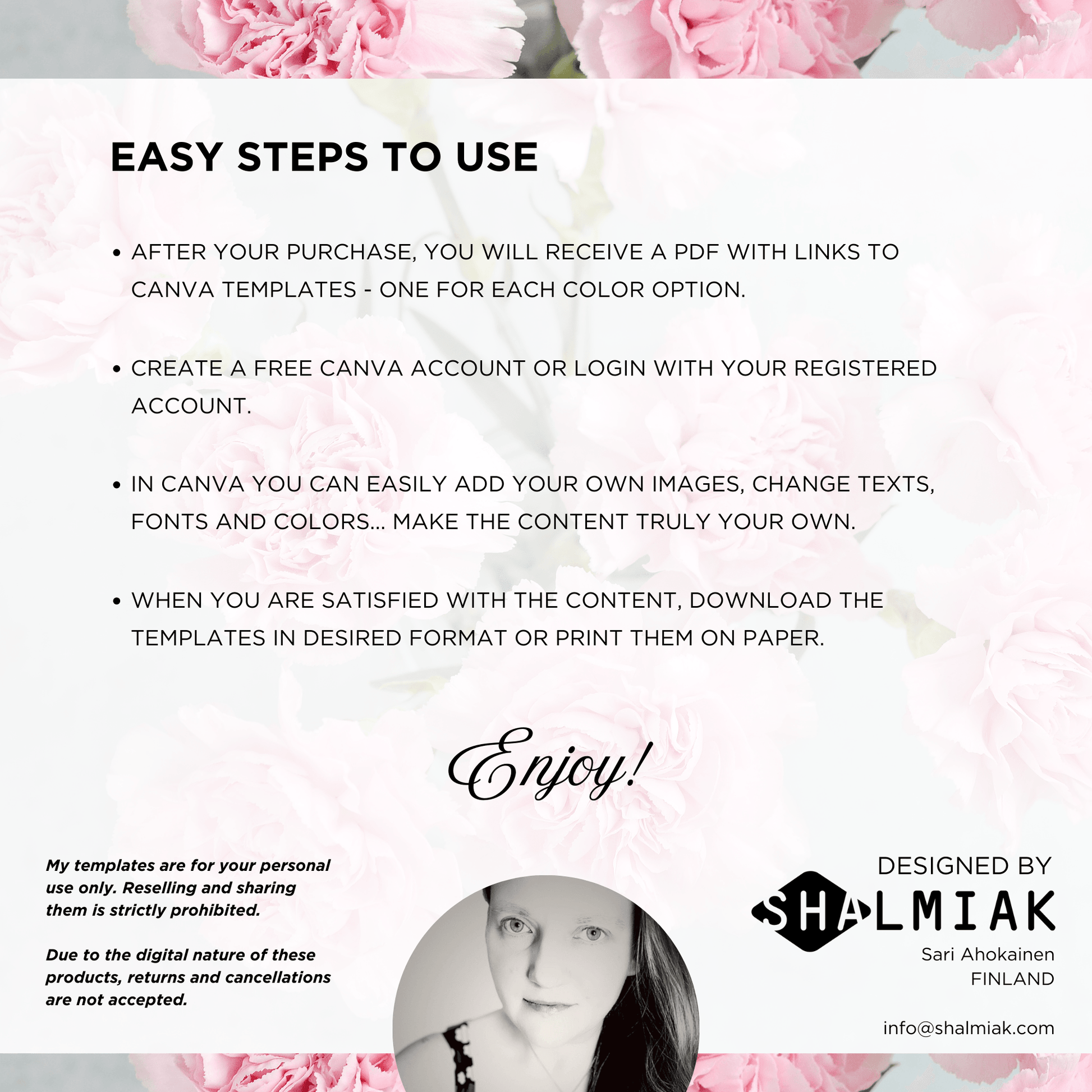 Canva Templates - 2 Page Media Kit | SHALMIAK
