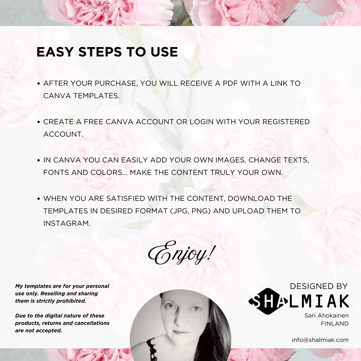 Canva Templates - Instagram Stories Pink (food theme) | SHALMIAK