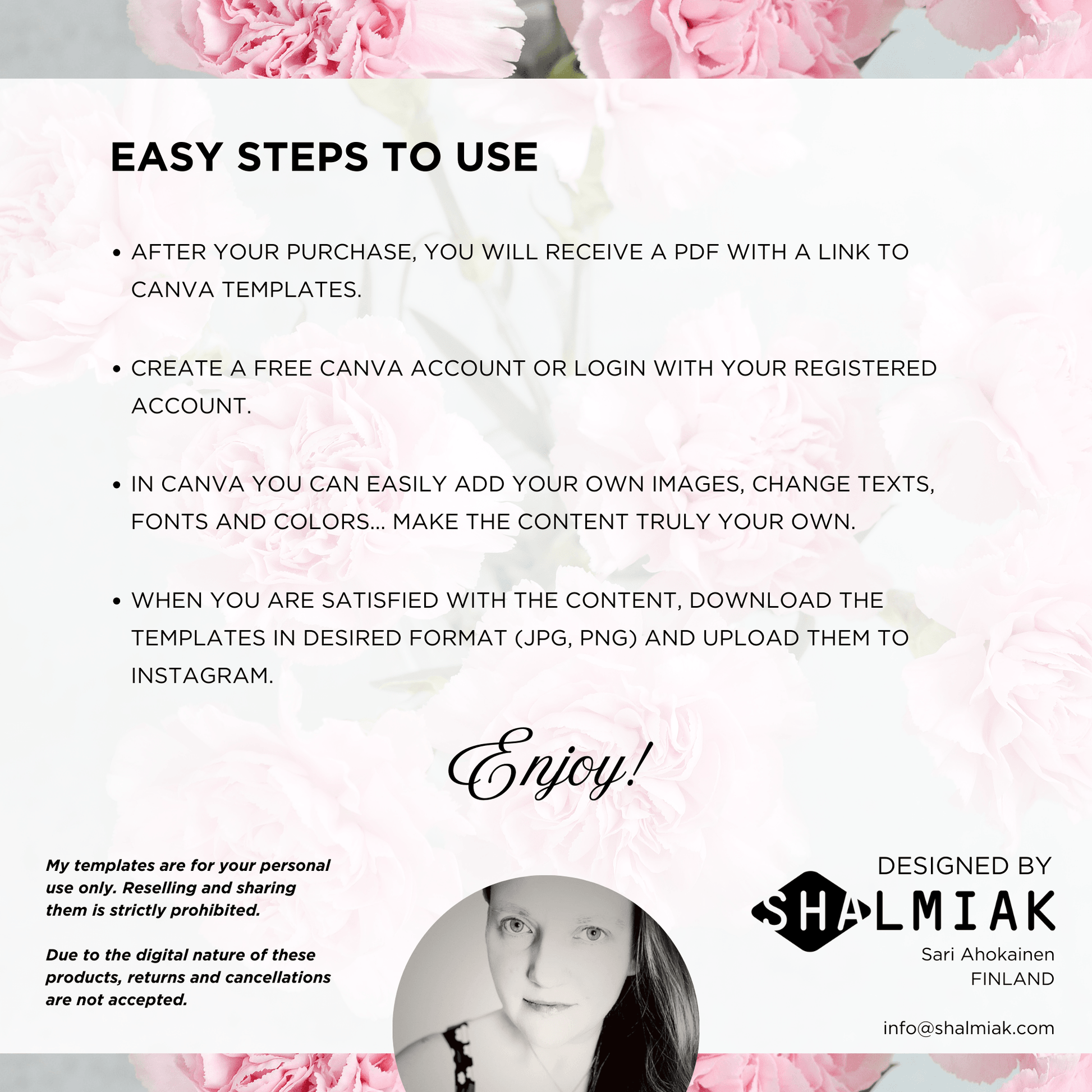 Canva Templates - Instagram Stories Pink (food theme) | SHALMIAK