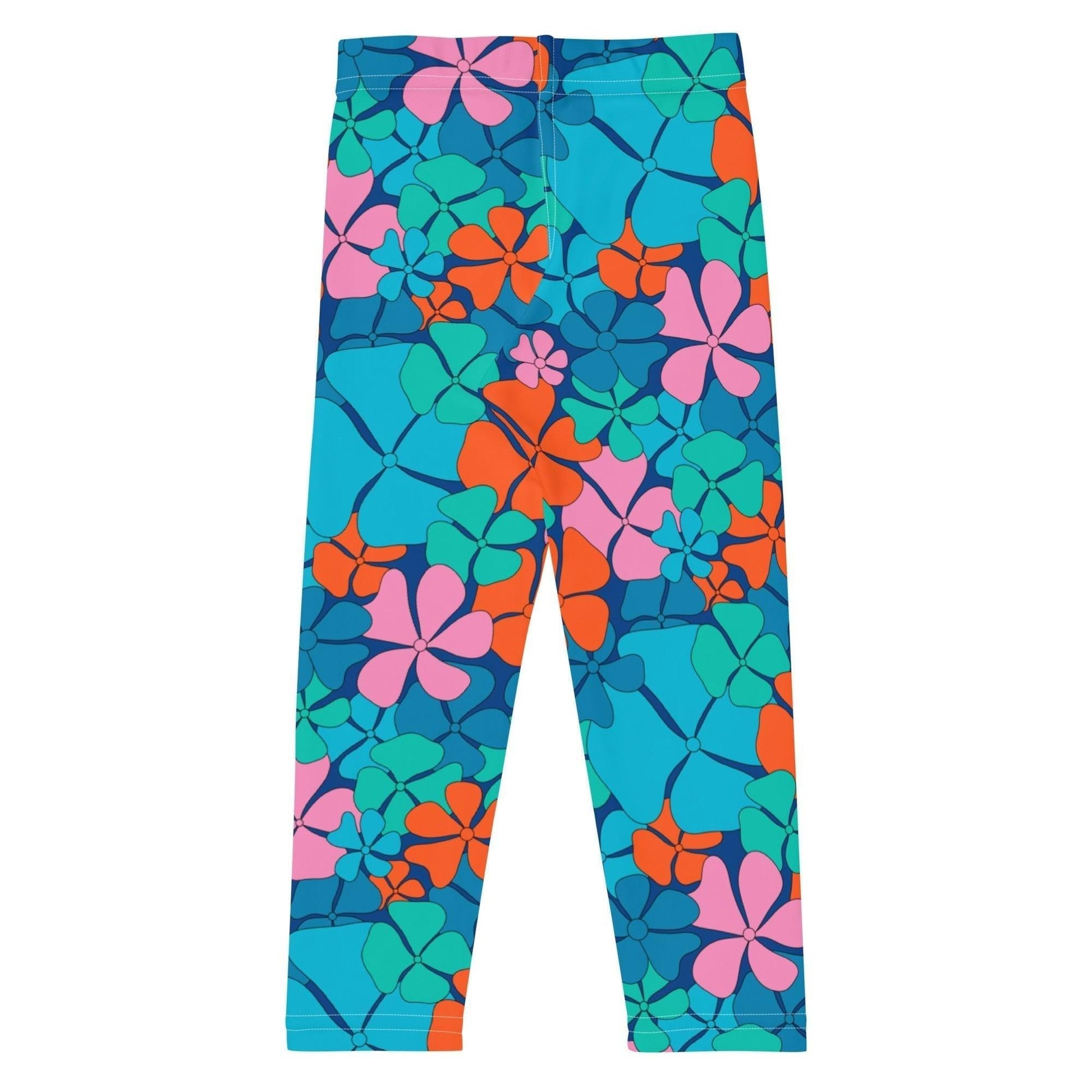 ADELIE orange blue -2- Kids' Leggings | SHALMIAK