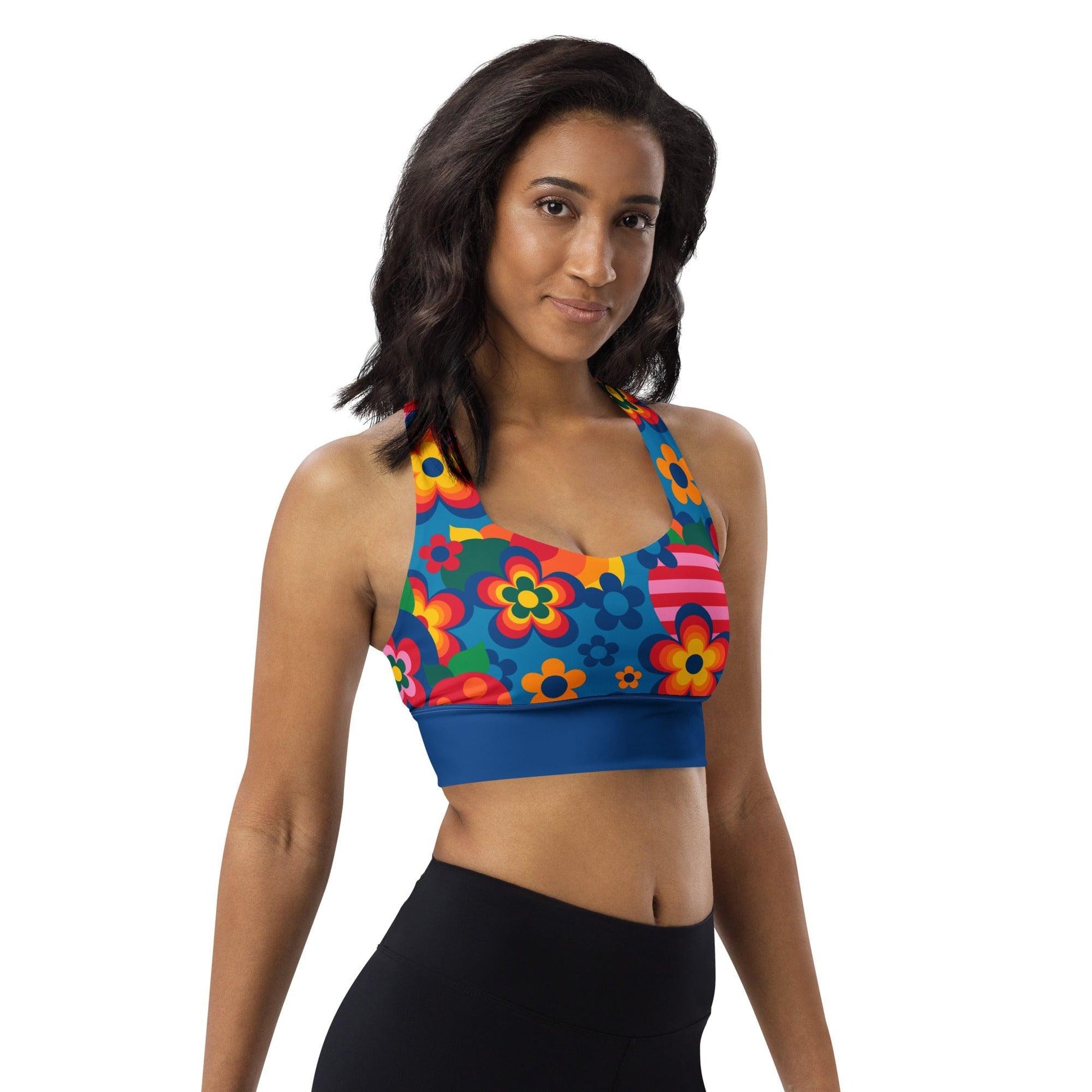 Sports Bra - APPLEMANIA blue | SHALMIAK