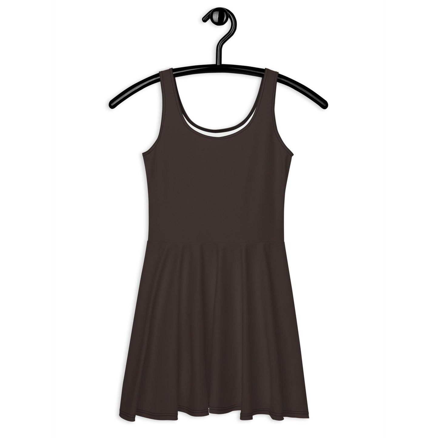 BASIC darkbrown - Skater Dress | SHALMIAK