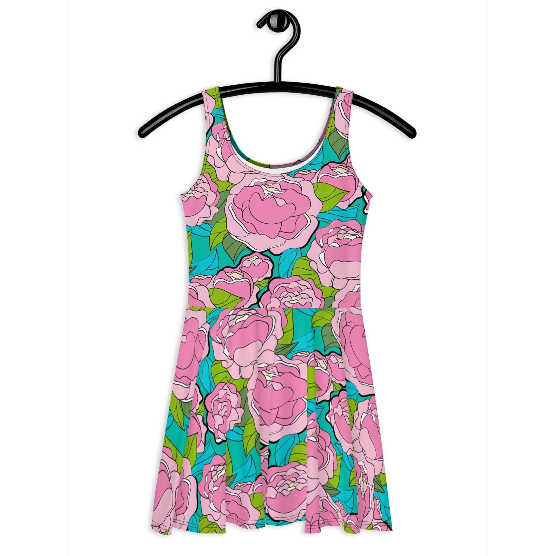BE MY ONLY pink turquoise - Skater Dress | SHALMIAK