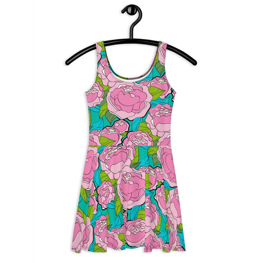 BE MY ONLY pink turquoise - Skater Dress | SHALMIAK