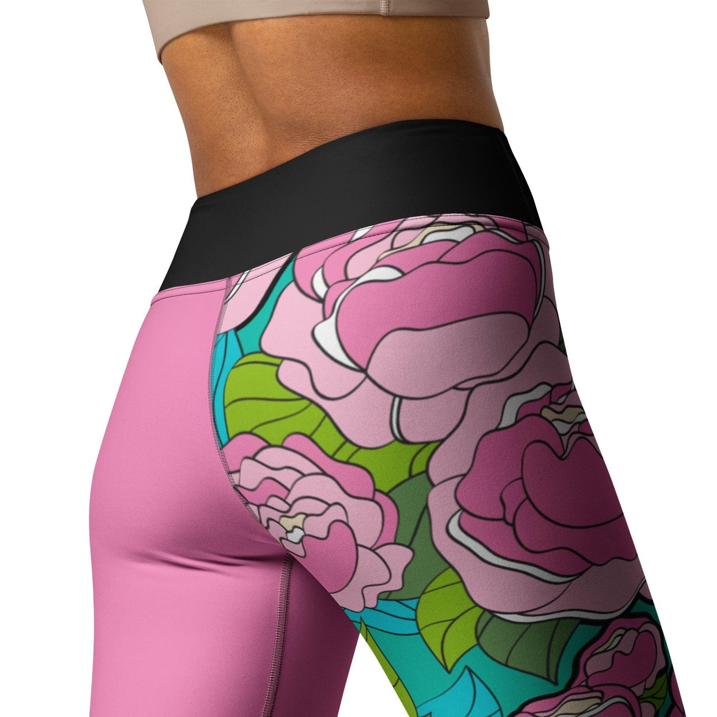 BE MY ONLY pink turquoise - Yoga Leggings | SHALMIAK