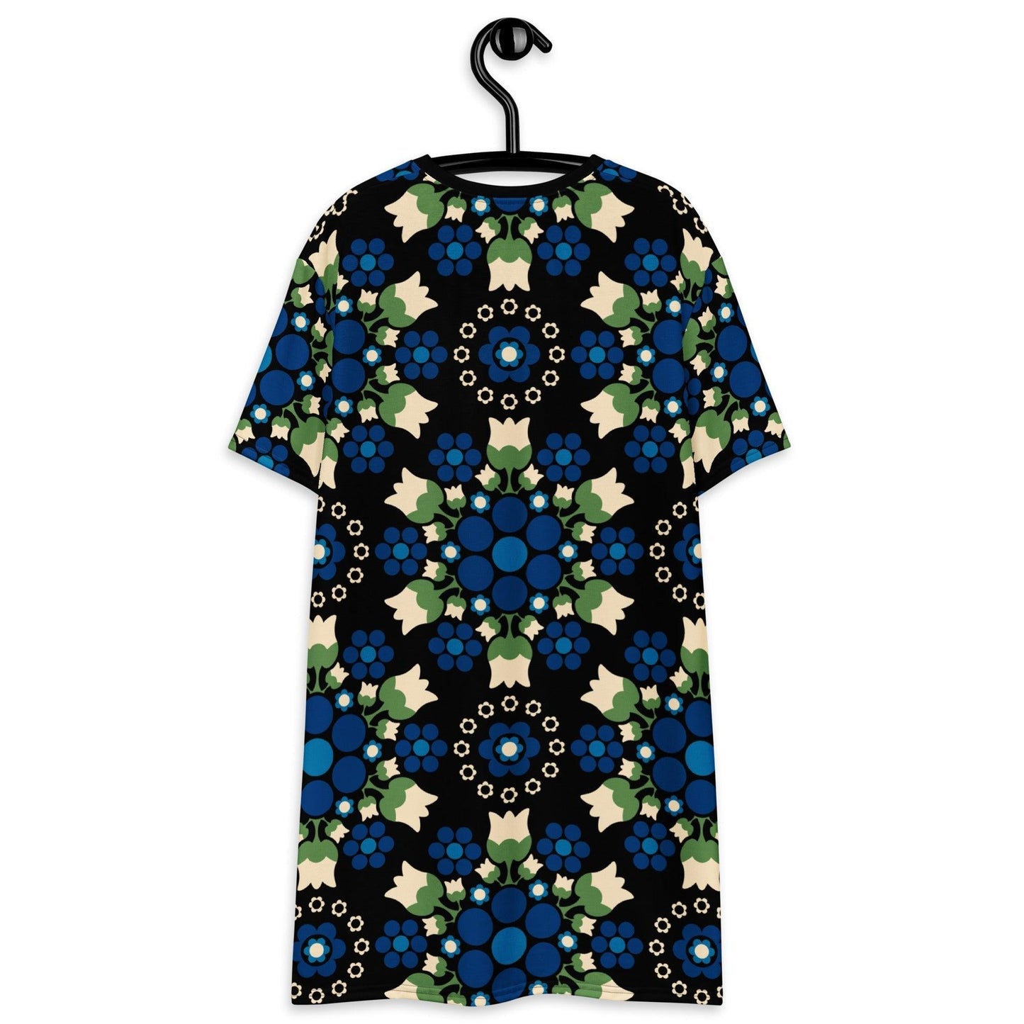 BERRY DANCE blue black - T-Shirt Dress | SHALMIAK