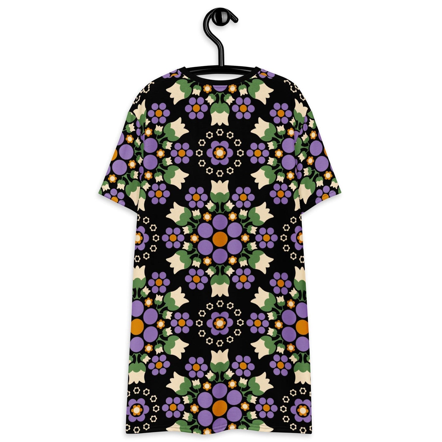 BERRY DANCE purple black - T-Shirt Dress | SHALMIAK