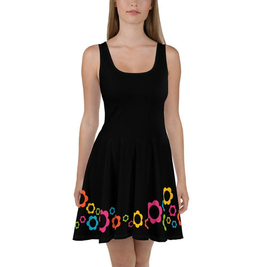 BLACK with ELLIE color - Skater Dress | SHALMIAK