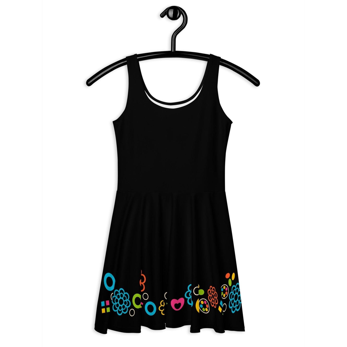 BLACK with FOREVER SWEET color - Skater Dress | SHALMIAK