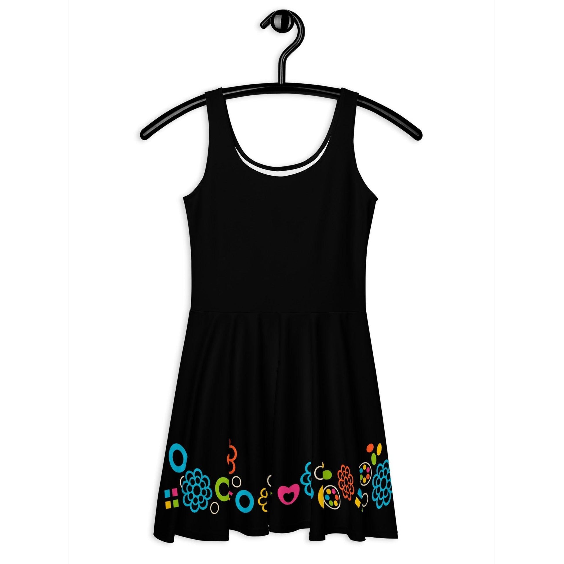 BLACK with FOREVER SWEET color - Skater Dress | SHALMIAK