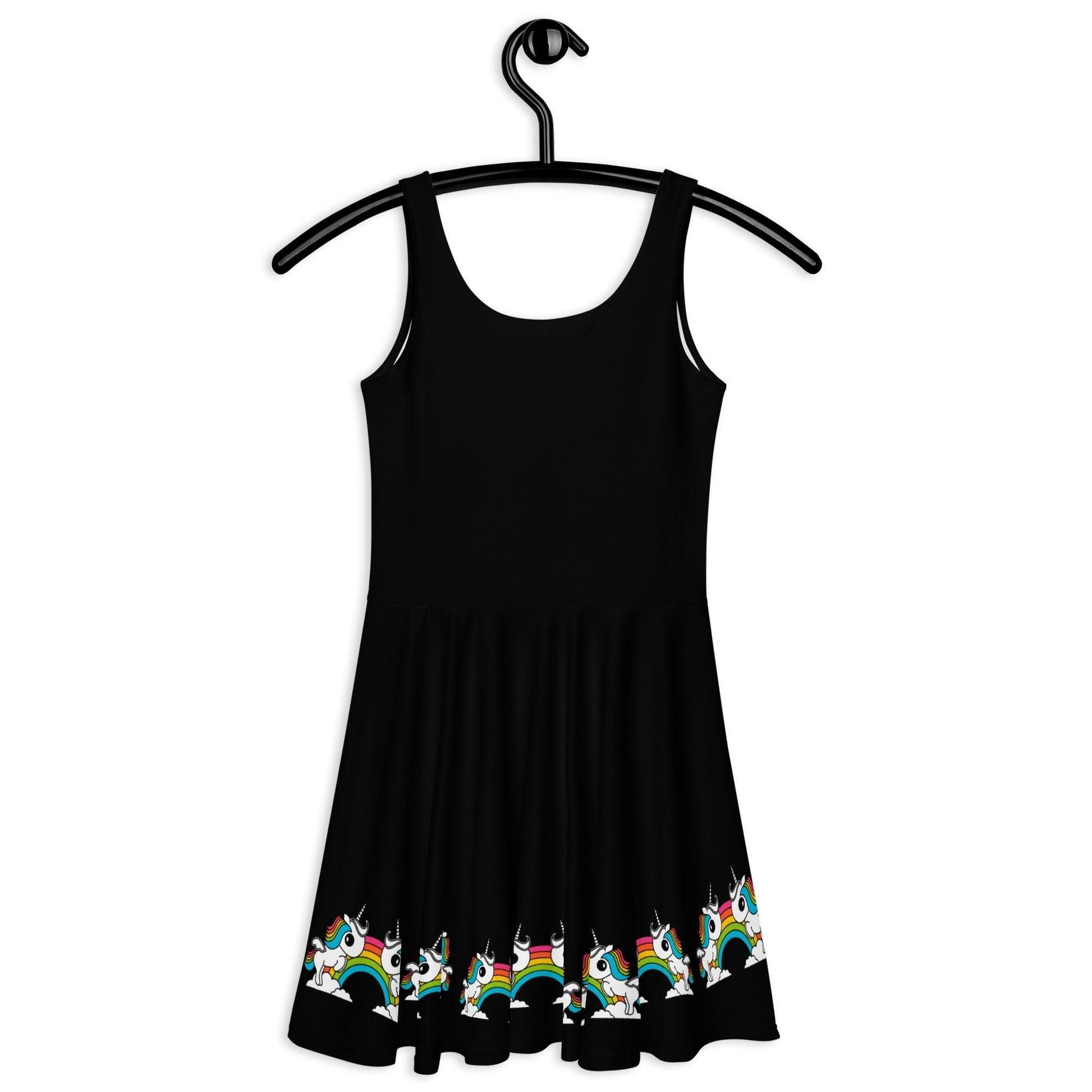 BLACK with UNIQUE - Skater Dress | SHALMIAK