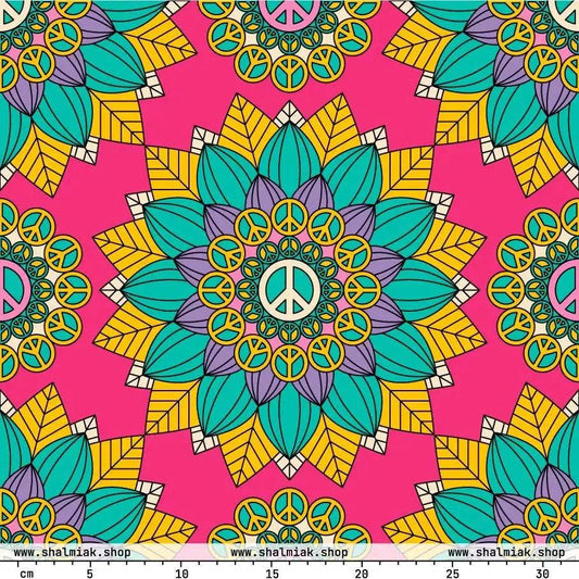 BLOOM WITH PEACE mint pink | SHALMIAK