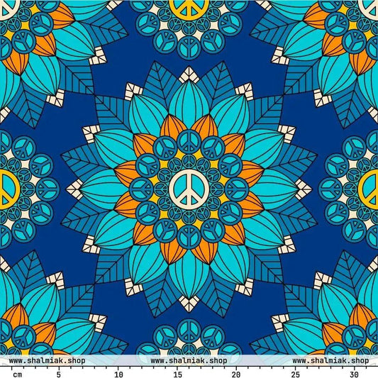 BLOOM WITH PEACE orange blue | SHALMIAK