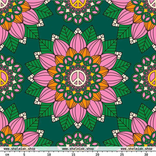 BLOOM WITH PEACE pink green | SHALMIAK