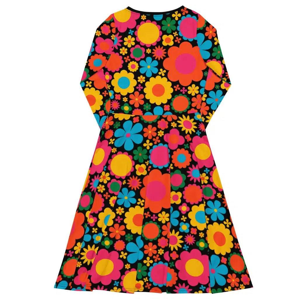 BLOOMPOP happy 2 - Midi Dress With Pockets | SHALMIAK