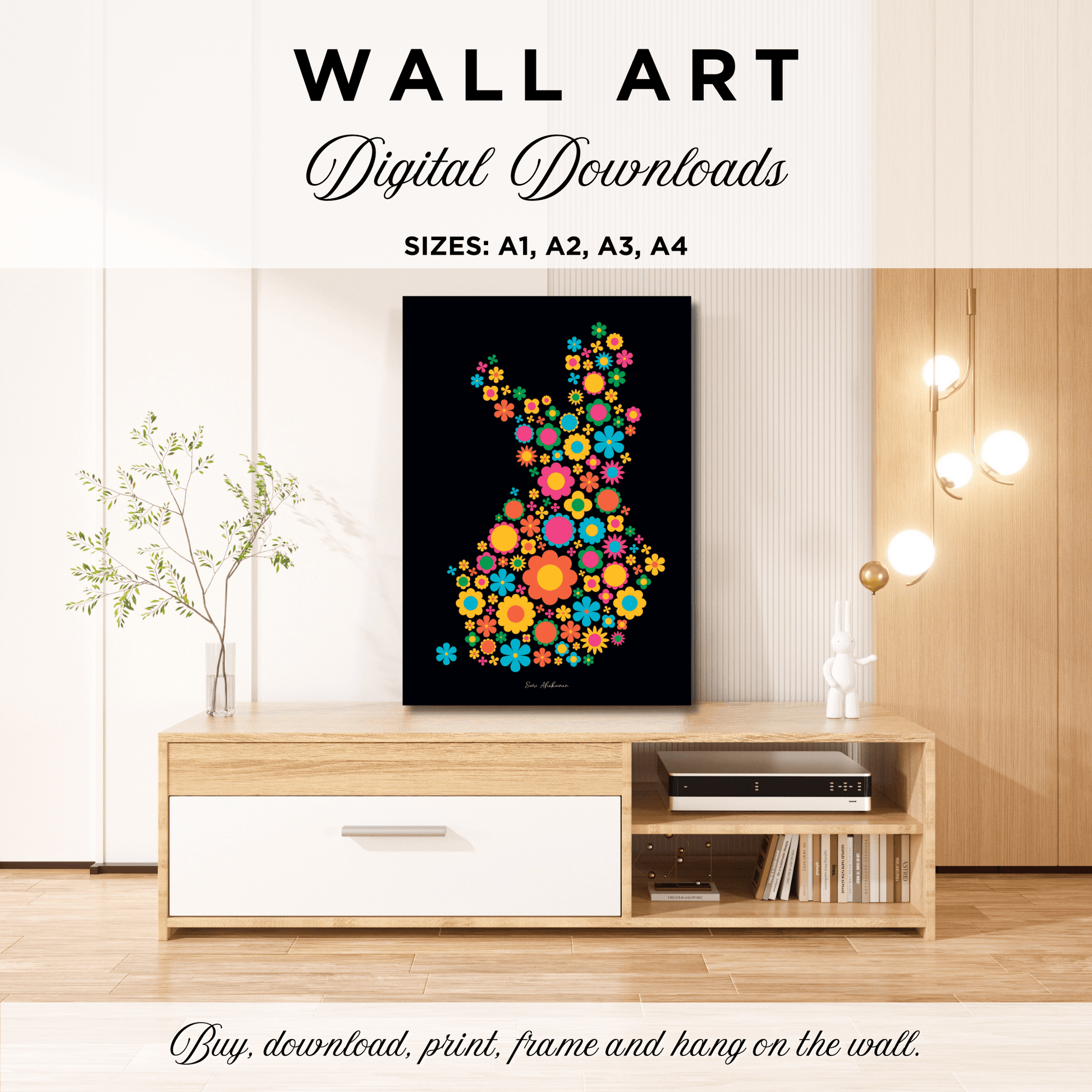 DIGITAL WALL ART - BLOOMPOP happy | SHALMIAK