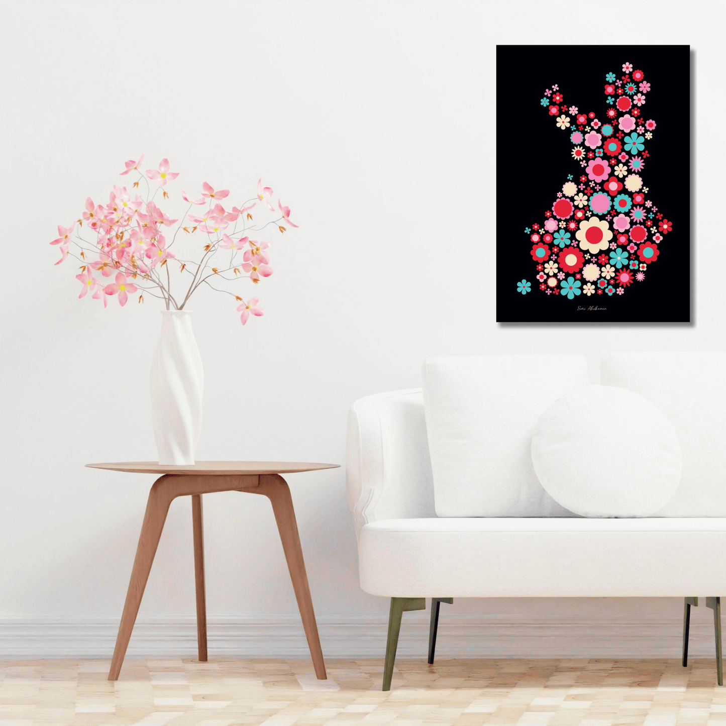 DIGITAL WALL ART - BLOOMPOP red | SHALMIAK