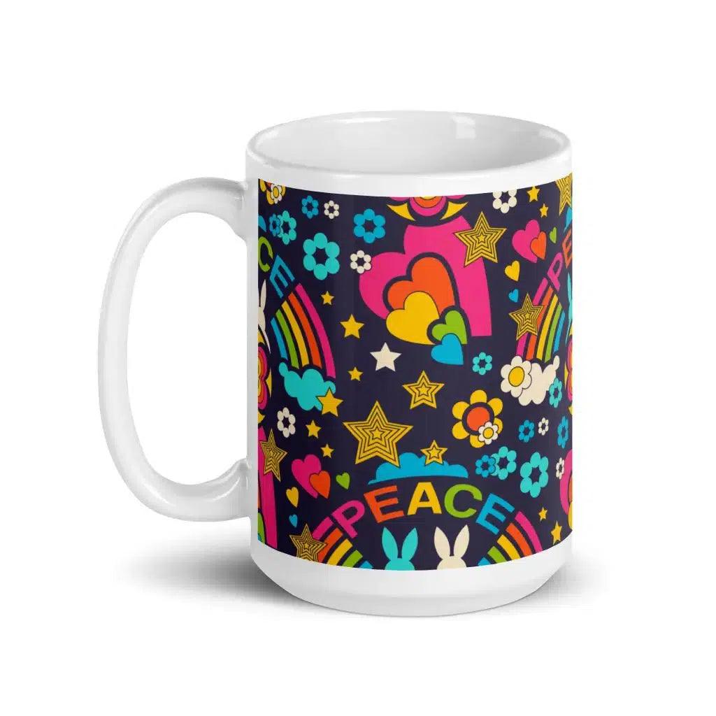 BUNNY PEACE darkblue - Mug