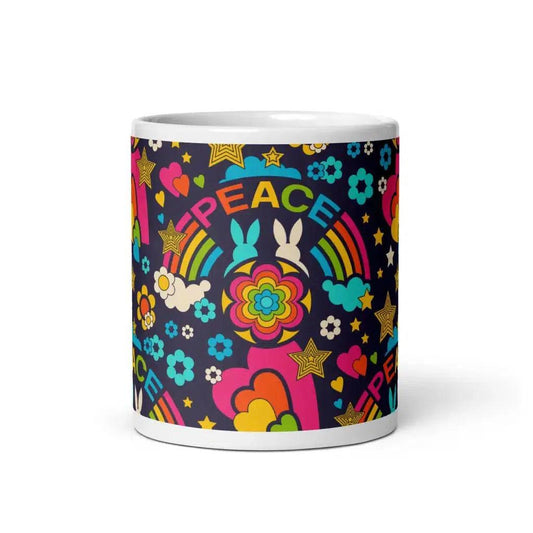 BUNNY PEACE darkblue - Mug | SHALMIAK