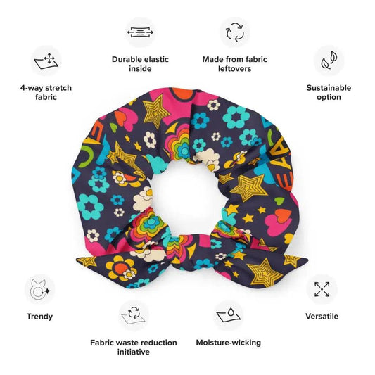 BUNNY PEACE darkblue - Scrunchie | SHALMIAK