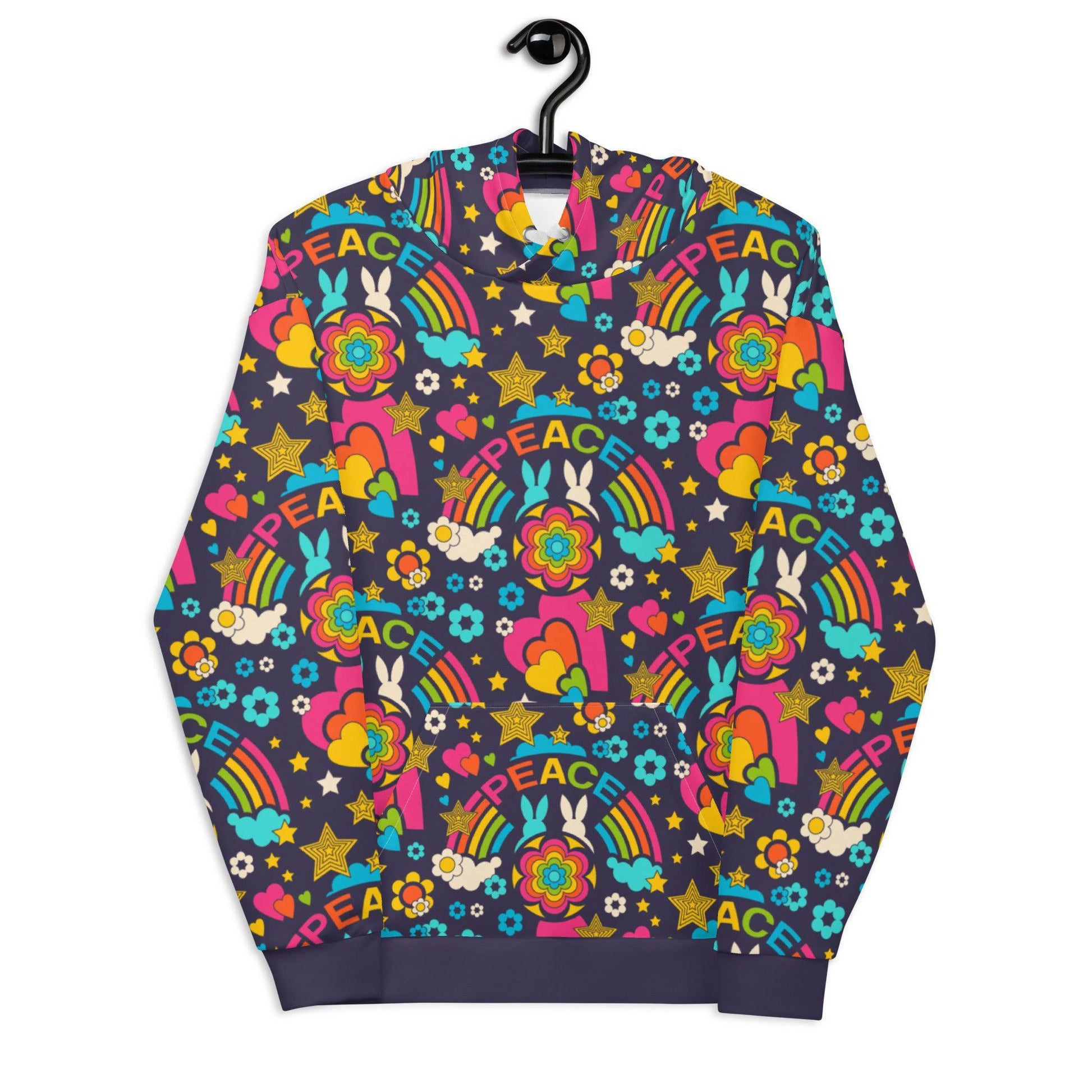 BUNNY PEACE darkblue - Hoodie | SHALMIAK