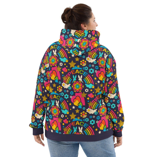 BUNNY PEACE darkblue - Hoodie | SHALMIAK