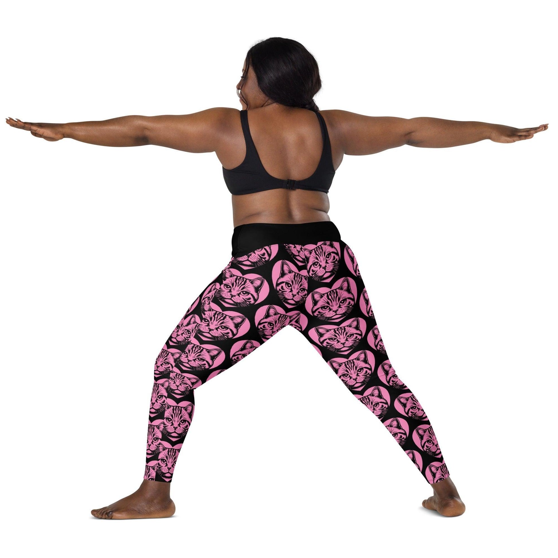 CAT BREED LEGGINGS with pockets - AMERICAN SHORTHAIR - HERTTAHOUND - pink | SHALMIAK