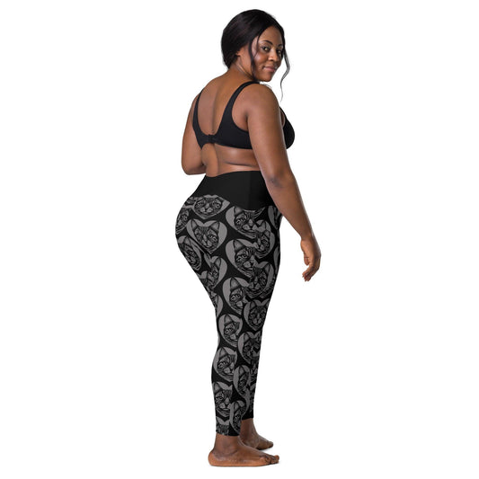 CAT BREED LEGGINGS with pockets - BENGAL - HERTTAHOUND - grey | SHALMIAK