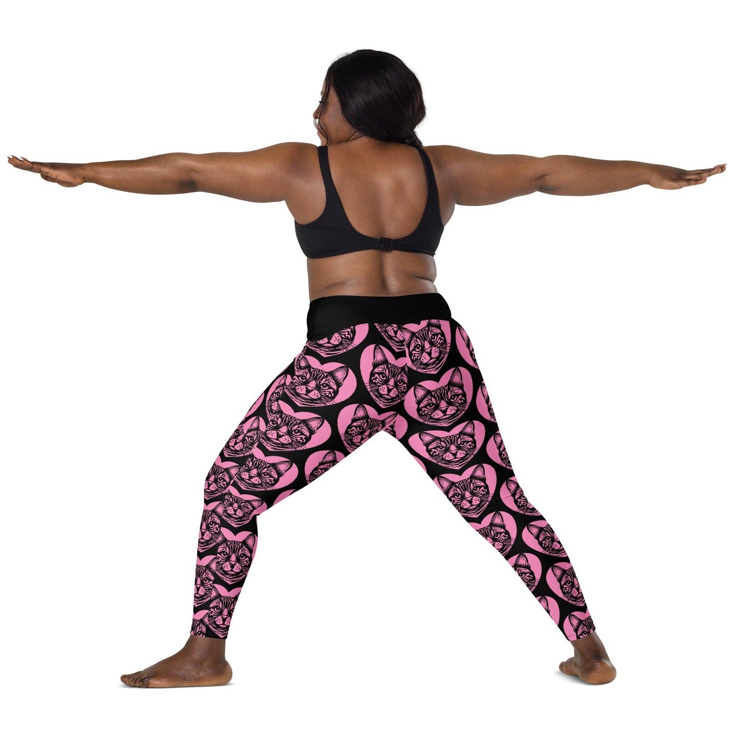CAT BREED LEGGINGS with pockets - BENGAL - HERTTAHOUND - pink | SHALMIAK