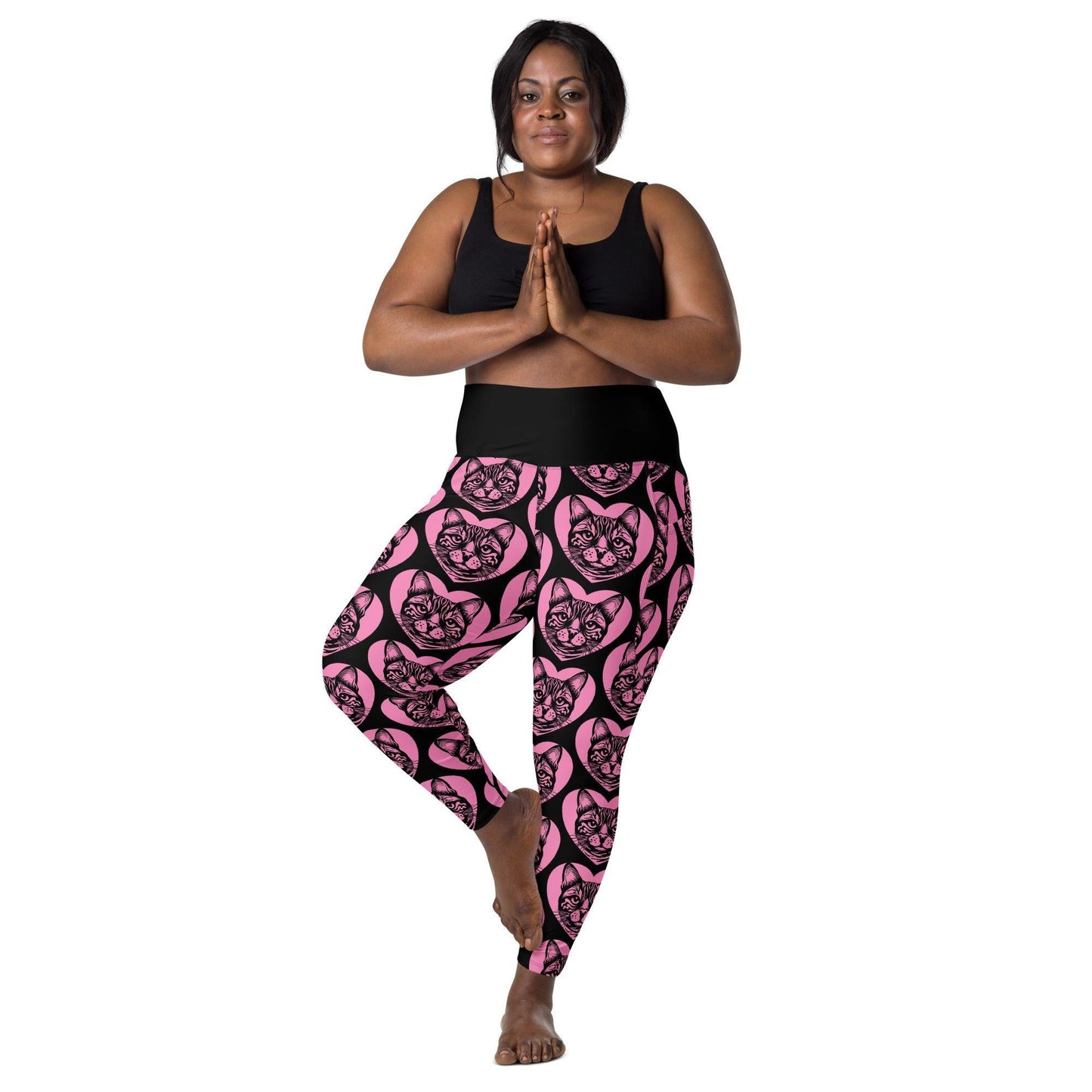 CAT BREED LEGGINGS with pockets - BENGAL - HERTTAHOUND - pink | SHALMIAK