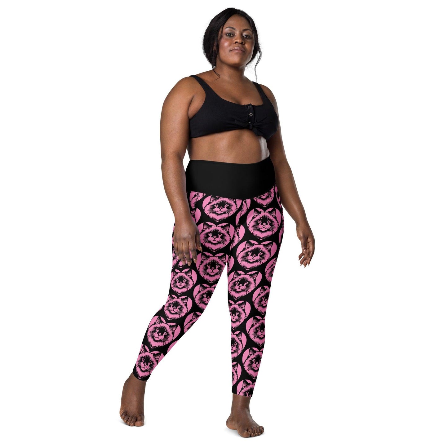 CAT BREED LEGGINGS with pockets - BIRMAN - HERTTAHOUND - pink | SHALMIAK