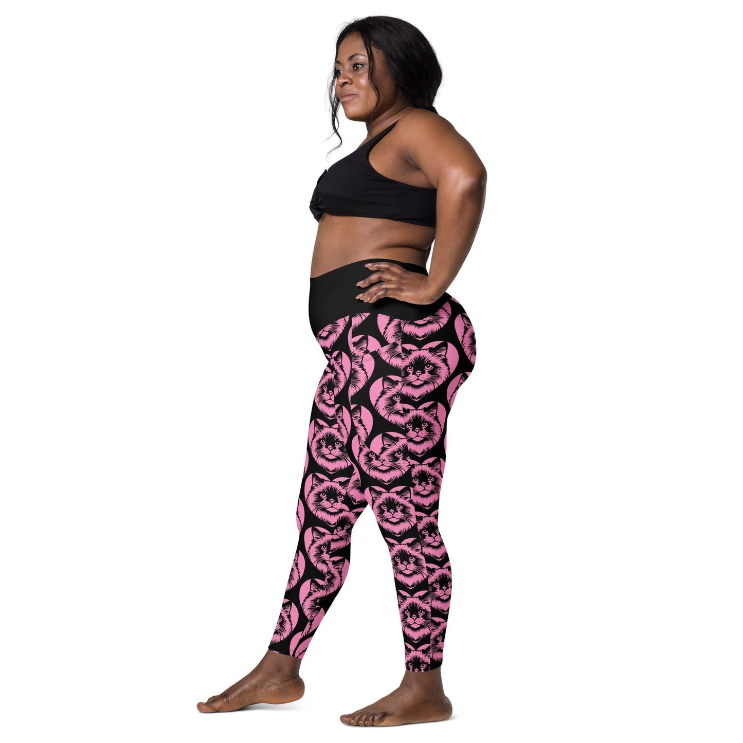 CAT BREED LEGGINGS with pockets - BIRMAN - HERTTAHOUND - pink | SHALMIAK
