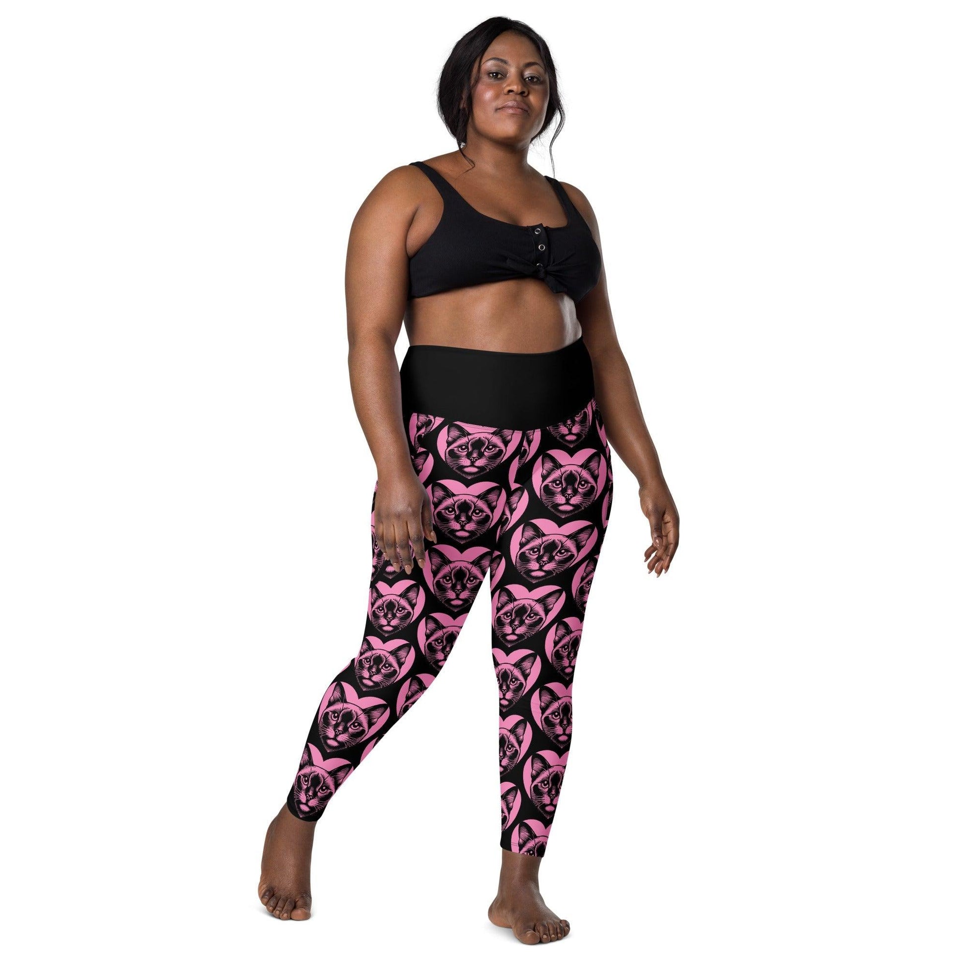 CAT BREED LEGGINGS with pockets - BURMESE - HERTTAHOUND - pink | SHALMIAK
