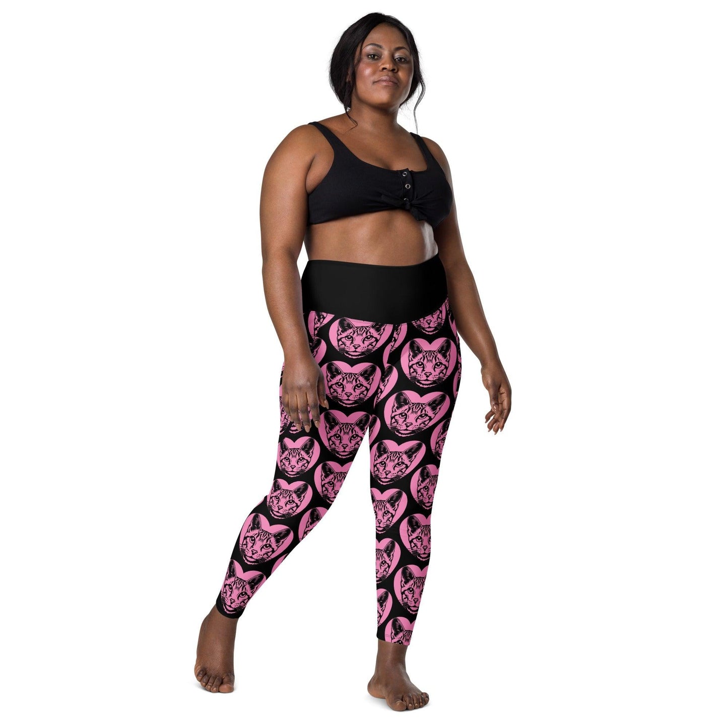 CAT BREED LEGGINGS with pockets - EGYPTIAN MAU - HERTTAHOUND - pink | SHALMIAK