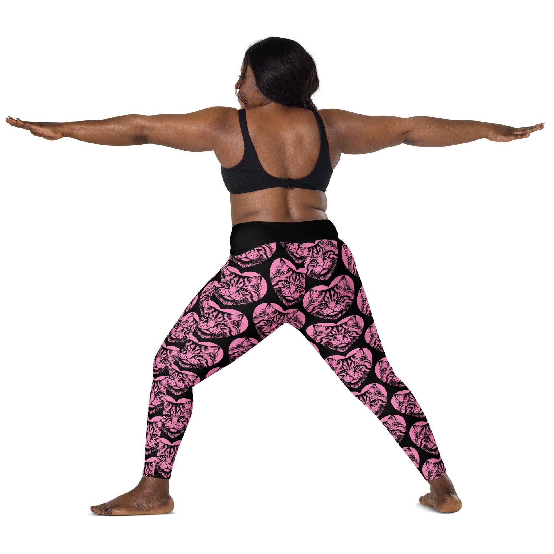 CAT BREED LEGGINGS with pockets - SIBERIAN - HERTTAHOUND - pink | SHALMIAK