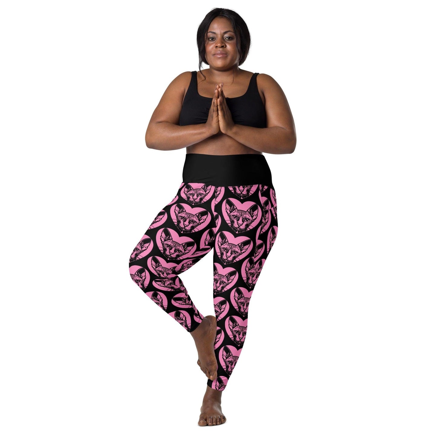 CAT BREED LEGGINGS with pockets - SPHYNX - HERTTAHOUND - pink | SHALMIAK