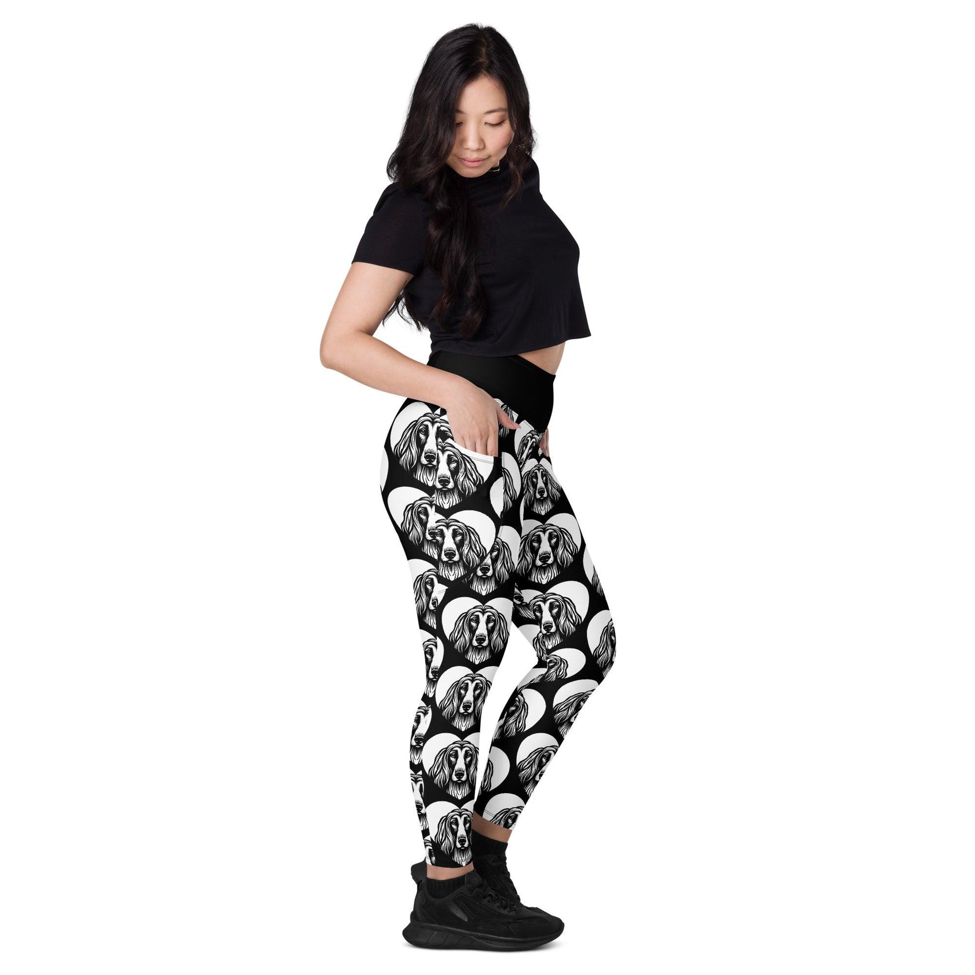 DOG BREED LEGGINGS with pockets - AFGHAN HOUND - HERTTAHOUND | SHALMIAK