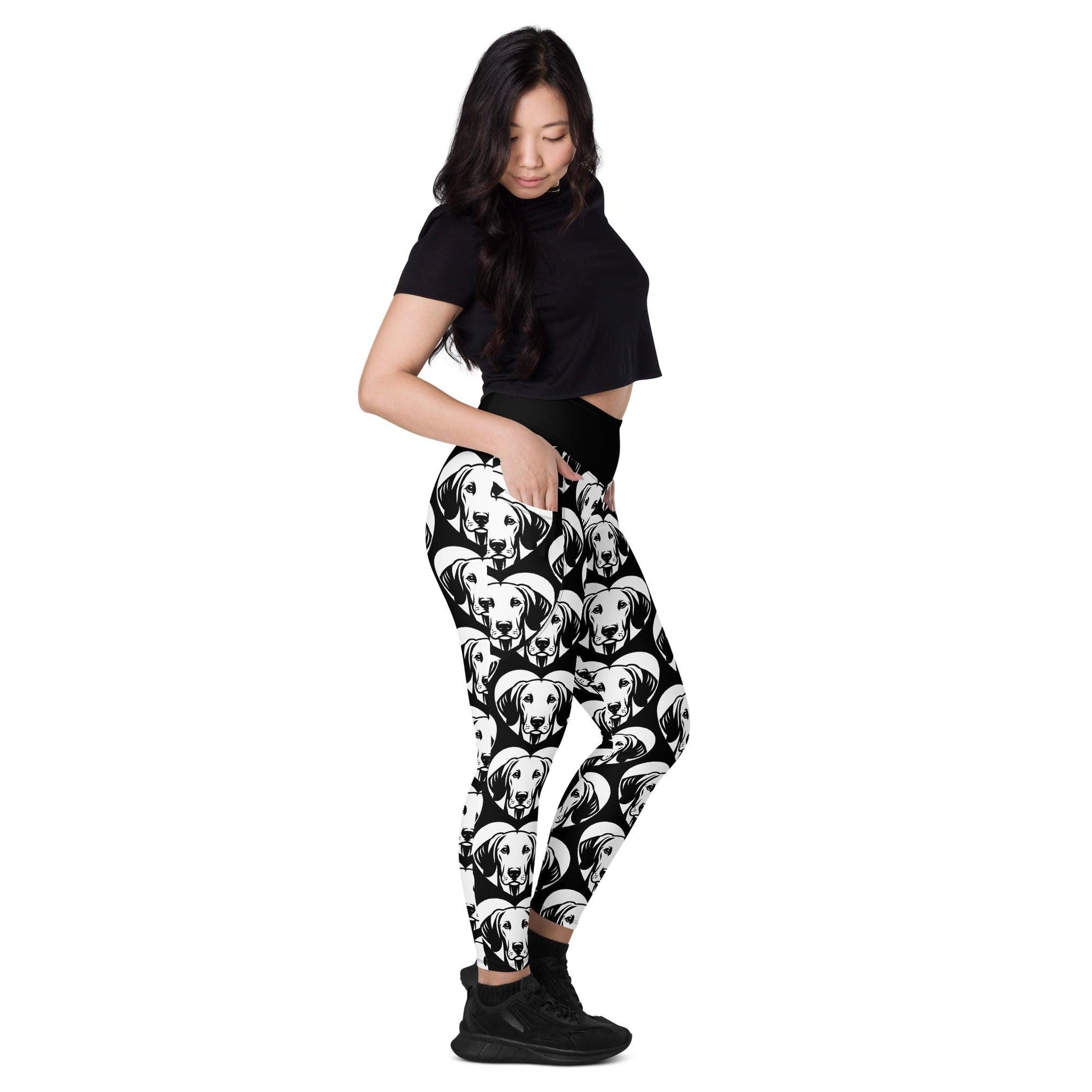 DOG BREED LEGGINGS with pockets - AMERICAN FOXHOUND - HERTTAHOUND | SHALMIAK