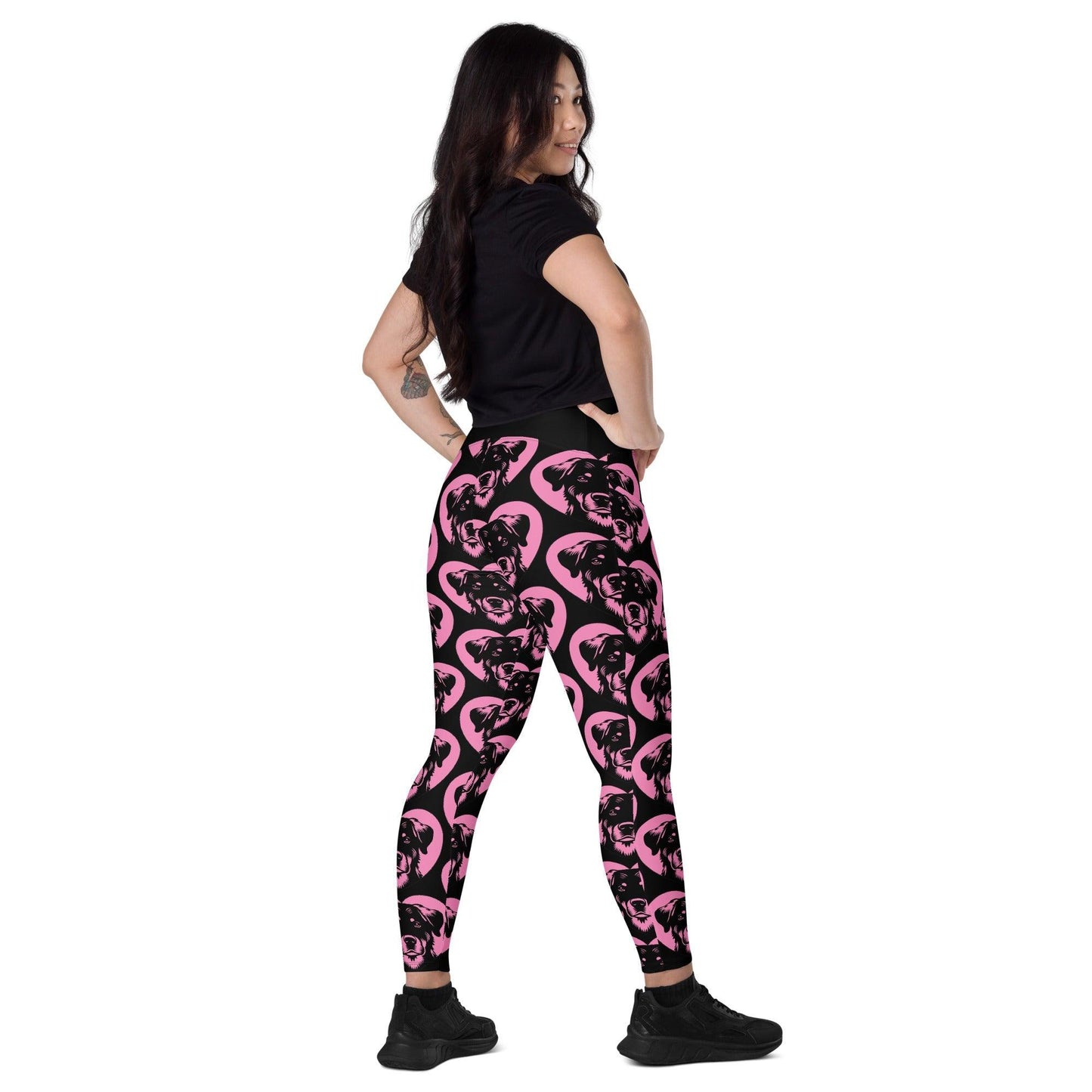 DOG BREED LEGGINGS with pockets - BEAUCERON - HERTTAHOUND - pink | SHALMIAK