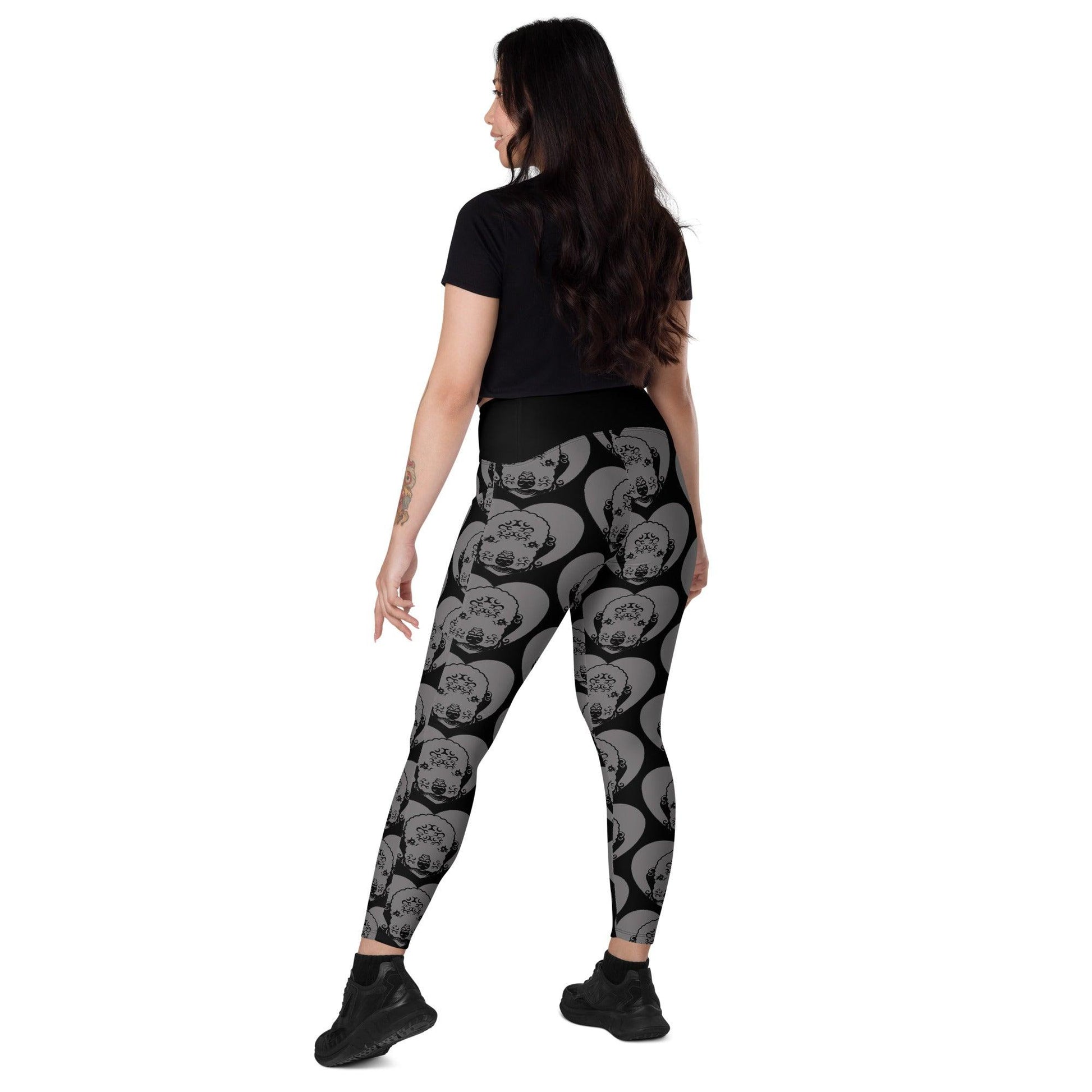DOG BREED LEGGINGS with pockets - BEDLINGTON TERRIER 2 - HERTTAHOUND - grey | SHALMIAK