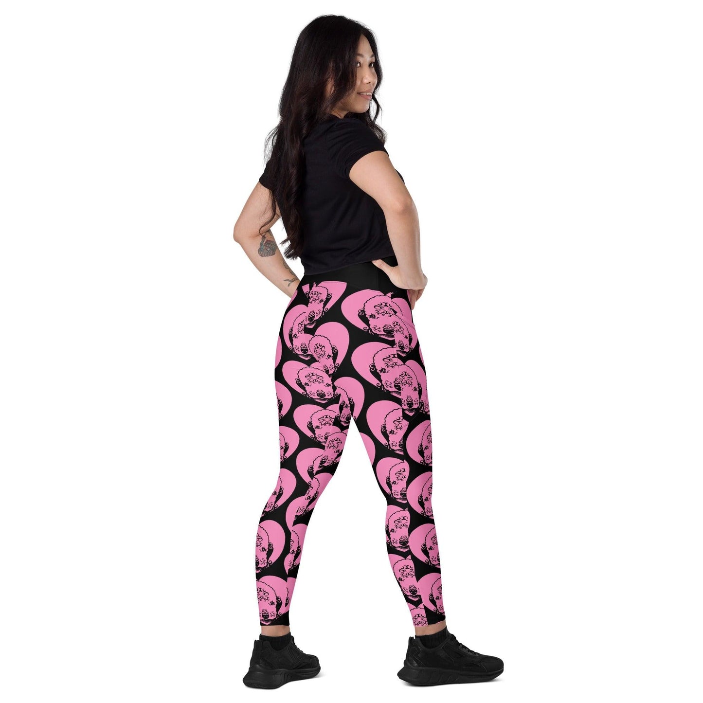DOG BREED LEGGINGS with pockets - BEDLINGTON TERRIER 2 - HERTTAHOUND - pink | SHALMIAK