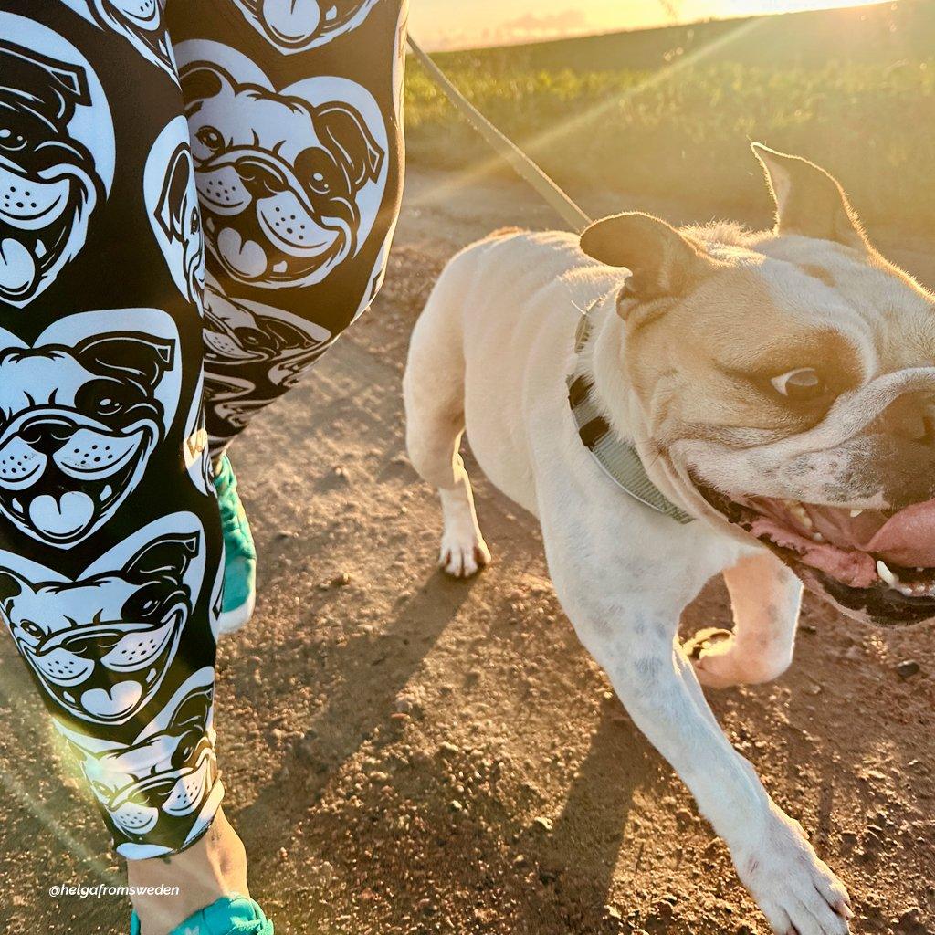 DOG BREED LEGGINGS with pockets - BULLDOG ENGLISH BOSTON - HERTTAHOUND | SHALMIAK