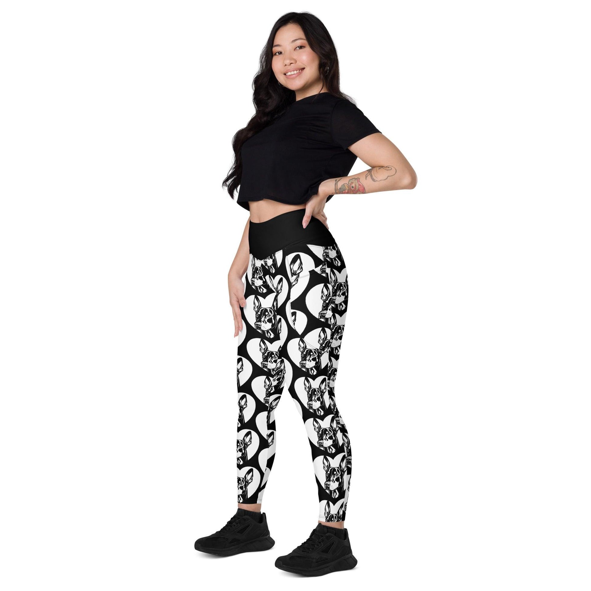 DOG BREED LEGGINGS with pockets - DOBERMAN PINSCHER - HERTTAHOUND | SHALMIAK