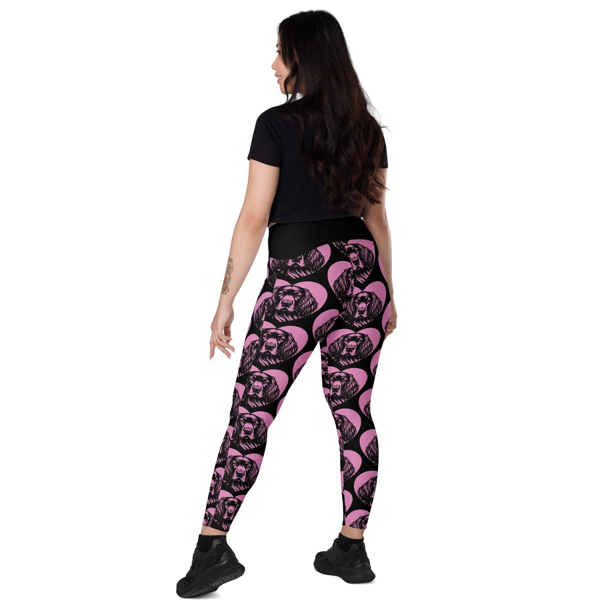 DOG BREED LEGGINGS with pockets - GORDON SETTER - HERTTAHOUND - pink | SHALMIAK