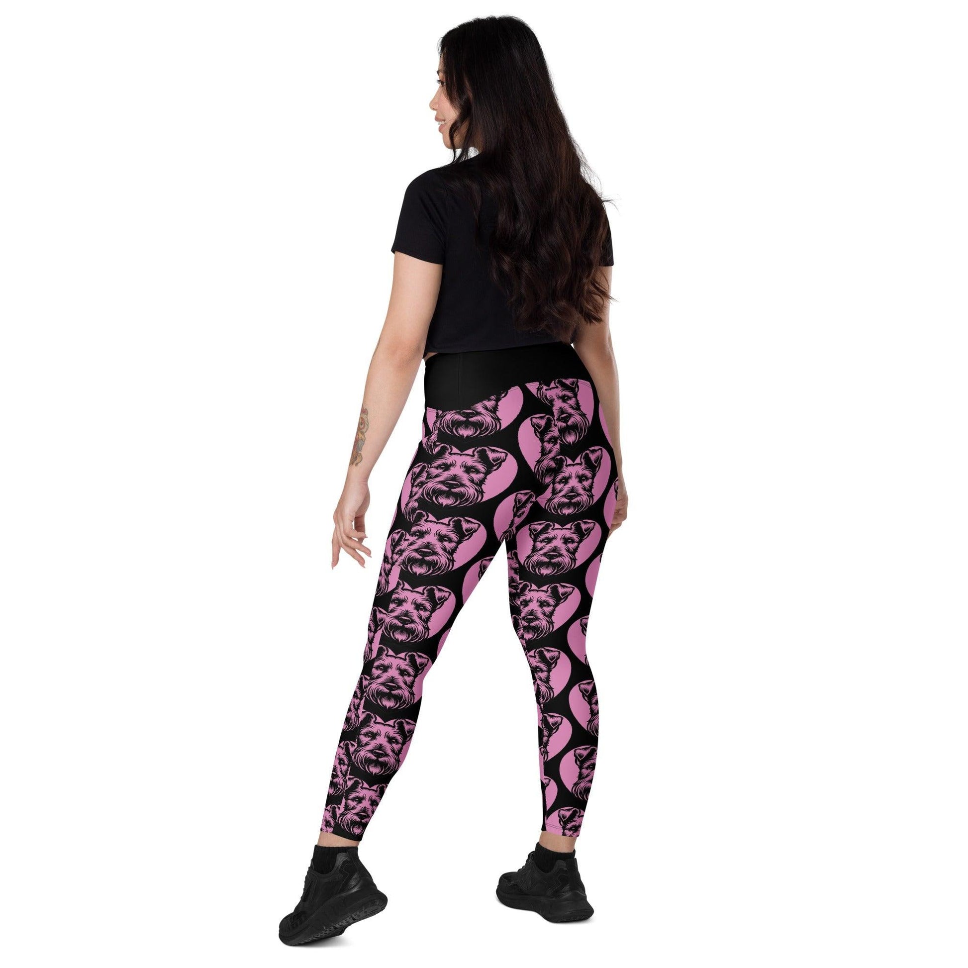 DOG BREED LEGGINGS with pockets - LAKELAND TERRIER - HERTTAHOUND - pink | SHALMIAK