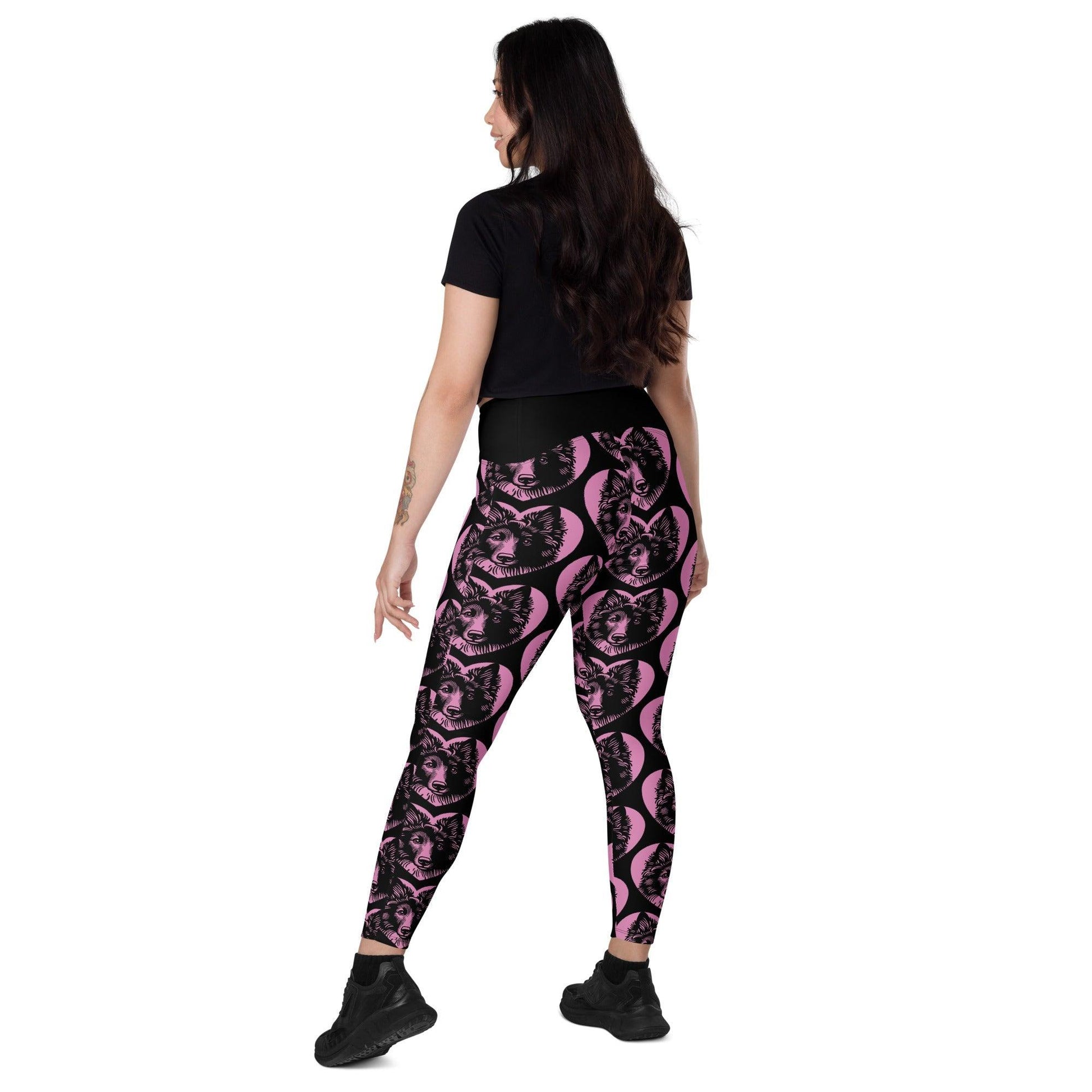 DOG BREED LEGGINGS with pockets - MUDI - HERTTAHOUND - pink | SHALMIAK