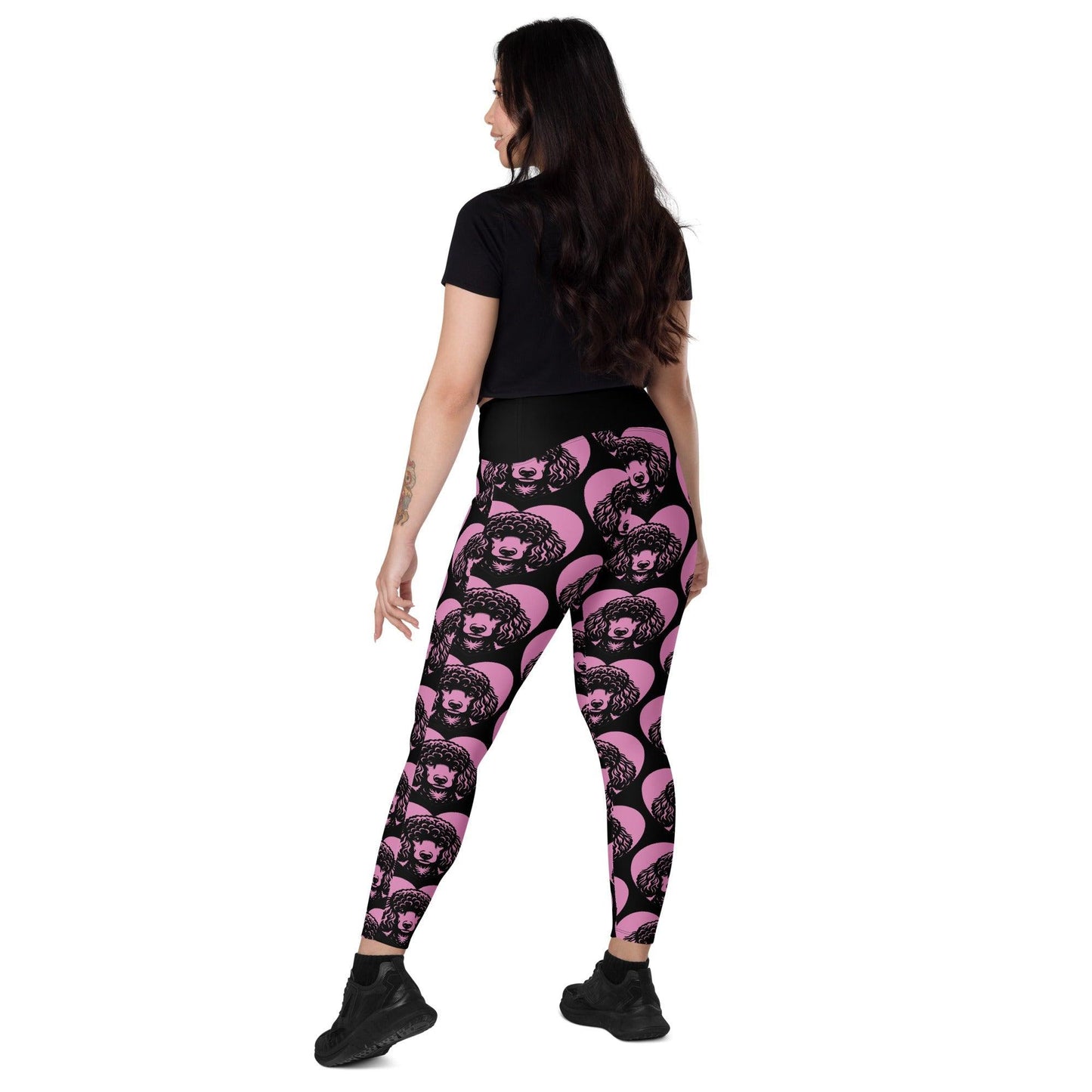 DOG BREED LEGGINGS with pockets - POODLE 3 - HERTTAHOUND - pink | SHALMIAK